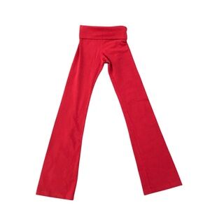 Hard Tail Forever Rollover Flare Yoga Pants Red Size XS